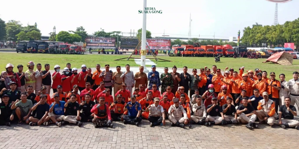 Gaes !!! Pemkab Jombang Gelar Apel Kesiapsiagaan Bencana 2024 di Alun-Alun Jombang