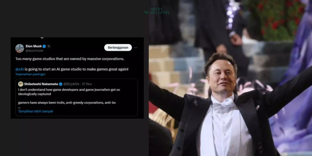 melihat peluang untuk mengisi kekosongan, Elon Musk Berencana Dirikan Studio Game berbasis AI