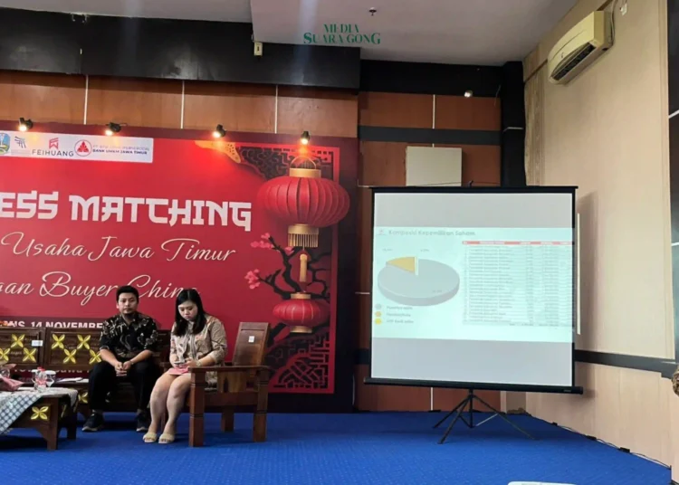 Bank UMKM Jatim turut mempertemukan para pelaku usaha lokal dengan calon pembeli atau buyer asal China.