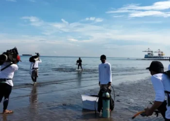 Dalam upaya menjaga kebersihan laut, Dinas Perikanan Probolinggo bersama DKP Jatim menggelar kegiatan Underwater Clean Up di Pantai Bohay.