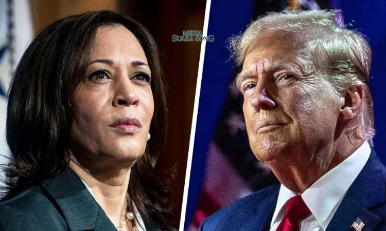 Trump vs Harris: Pertarungan Seru Pemilu AS 2024, Siapa yang Bakal Menang? (Media Suaragong)