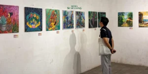 Perpustakaan Mula Malurung Lumajang jadi Saksi Pameran Seni Rupa Artjapada dengan Tema “Nyekel”
