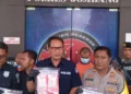 Satuan Reserse Narkoba Polres Jombang gelar pers rilis ungkap kasus penyalagunaan dan peredaran narkotika jenis sabu