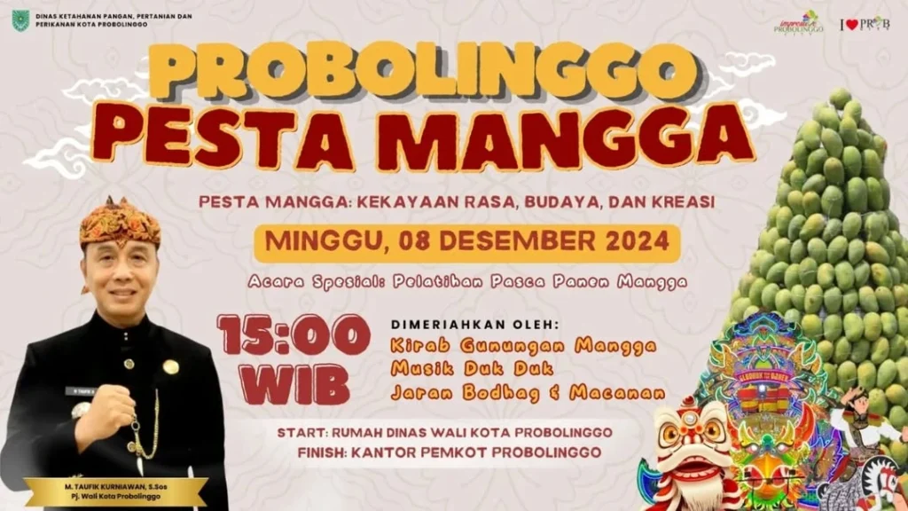 Kota Probolinggo kembali menjadi sorotan dengan digelarnya Pesta Mangga 2024 yang bertemakan “Kekayaan Rasa, Budaya, dan Kreasi”.