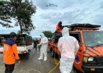 BPBD Jatim Lakukan Sterilisasi untuk cegah penyebaran Penyakit Mulut dan Kuku (PMK) yang tengah meluas di beberapa daerah