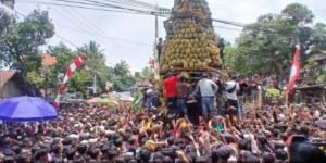 Tumpeng Durian Meriahkan Selamatan Desa Kronto