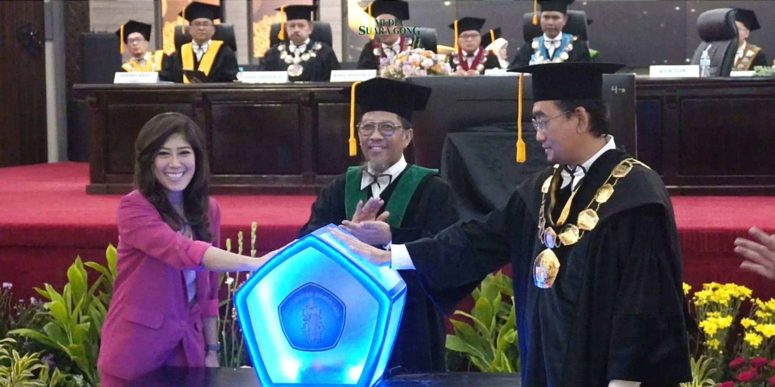 Menteri Komunikasi dan Digital Republik Indonesia (Menkomdigi), Meutya Hafid, meresmikan AI Center Universitas Brawijaya, Malang