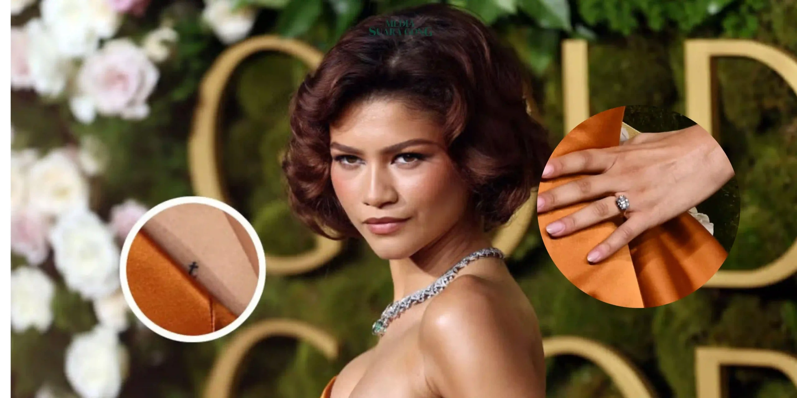 Zendaya, memicu spekulasi pertunangan dengan kekasih lamanya, Tom Holland, karena mengenakan cincin berlian di jari manisnya di karpet merah.