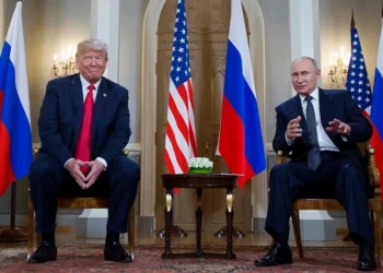 Trump dan Putin pada pertemuan di Finlandia 2018 lalu