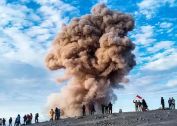 Erupsi Gunung Semeru: Kolom Abu Mencapai 700 Meter (Media Suaragong)