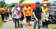 Aksi penanganan banjir juga dilakukan Tim BPBD Jatim juga dilakukan di sejumlah wilayah di Kabupaten Sidoarjo