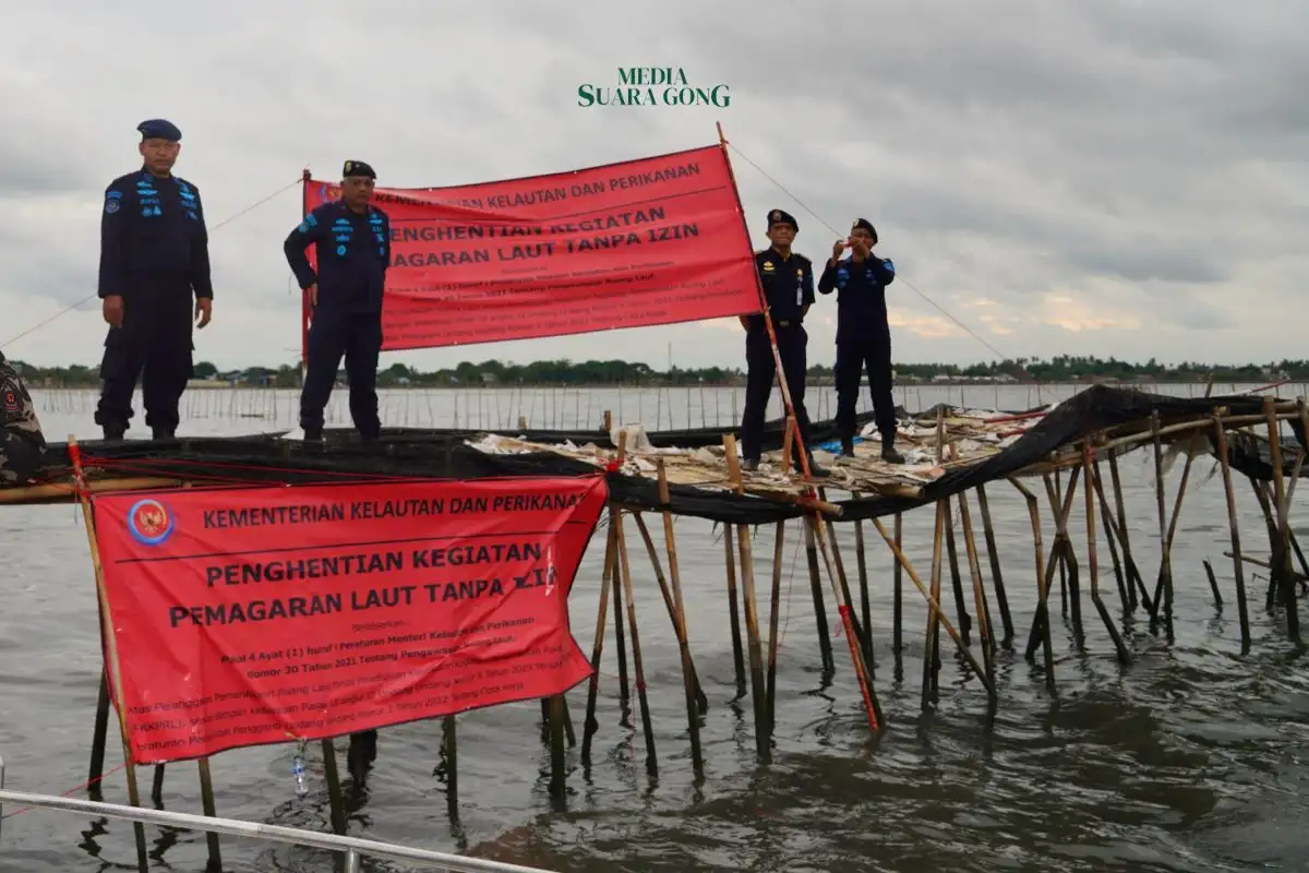 Pagar Laut Sepanjang 30,6 KM Berhasil Dibongkar Tuntas