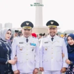 H Slamet Junaidi dan H. Ach. Mahfud AQ atau Ra Mahfud secara resmi dilantik sebagai Bupati dan Wakil Bupati Sampang periode 2025-2030