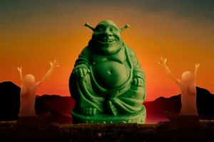 Dikira Patung Buddha, Wanita Berdoa 4 Tahun ke Patung Shrek