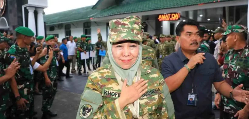 Gubernur Jawa Timur Khofifah Indar Parawansa mengikuti kegiatan retret yang digelar Kementerian Dalam Negeri di Akademi Militer Magelang