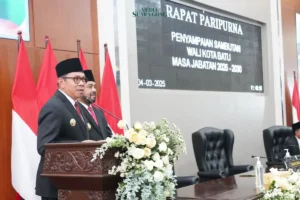 Wali Kota Batu Nurochman Sampaikan Visi di Rapat Paripurna DPRD