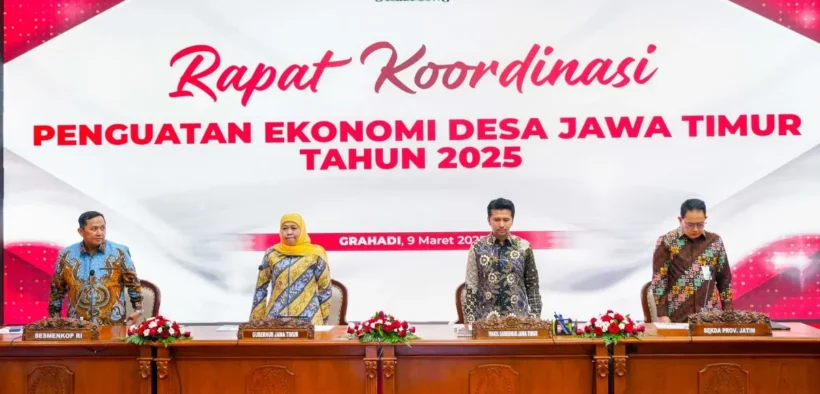 Gubernur Khofifah Ikuti Rakor Penguatan Ekonomi Desa bersama Kemenkop