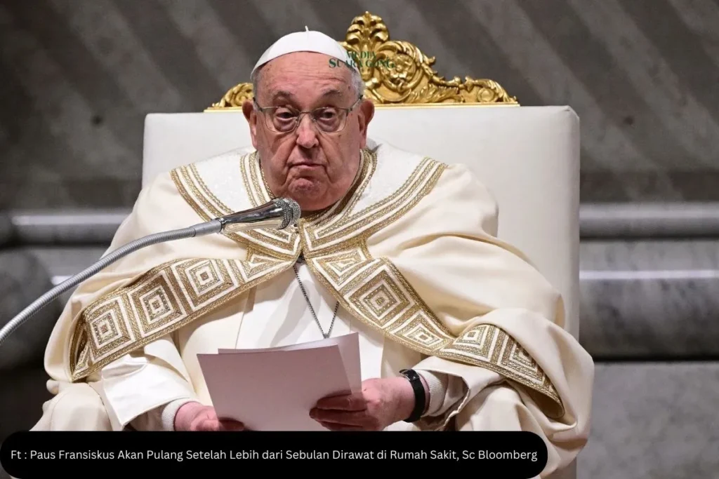 Paus Fransiskus Akan Pulang Setelah Lebih dari Sebulan Dirawat di Rumah Sakit