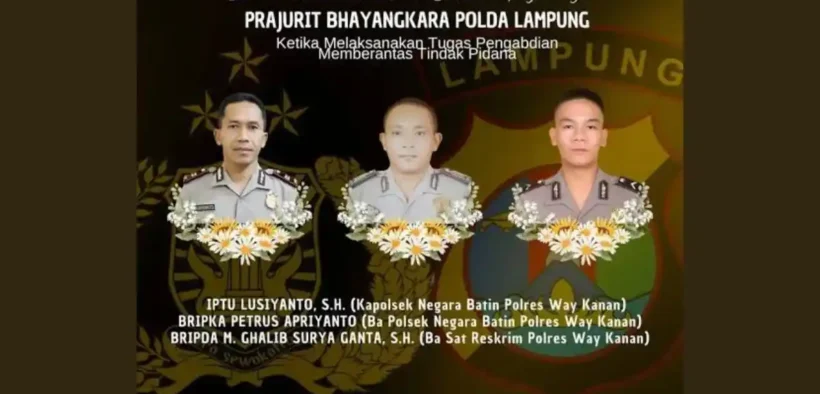 Polisi Korban Penembakan di Way Kanan Lampung