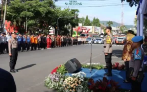 Polres Batu Gelar Apel Operasi Ketupat Semeru 2025 untuk persiapan penjagaan, di momen mudik lebaran dan libur panjang