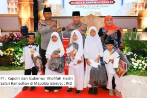 Kapolri dan Gubernur Khofifah Hadiri Safari Ramadhan di Mapolda Jatim