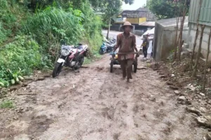 Warga Santrean Kota Batu Sedih, Jalan Paving Dibongkar Pemiliknya