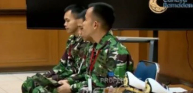 3 (Tiga) prajurit TNI Angkatan Laut (AL) yang terlibat dalam kasus pembunuhan bos rental mobil di Rest Area KM 45 Tol Tangerang-Merak