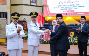 Serah Terima Jabatan dan Penyampaian Visi-Misi Bupati Jember 2025-2030