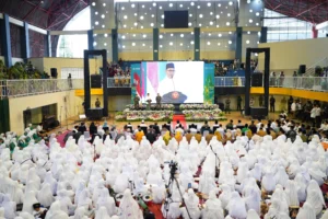 Wali Kota Batu Nurochman menghadiri Harlah Nahdliyah dan Halal Bi Halal Nahdlatul Ulama (NU) Kota Batu 1446 H/2025 M.