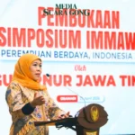 Khofifah dalam Simposium IMMwati di Surabaya (Foto oleh: Wahyu)
