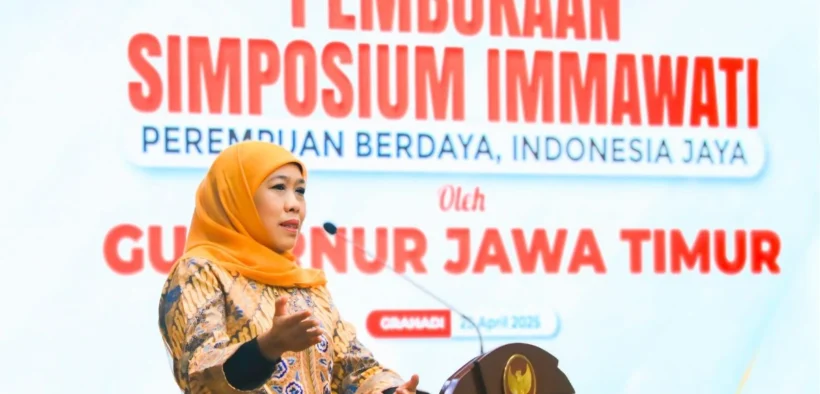 Khofifah dalam Simposium IMMwati di Surabaya (Foto oleh: Wahyu)