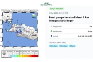 Gempa Kota Bogor: 14 Rumah dan Fasilitas Publik Rusak Ringan