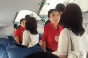 Viral Video Diduga Anggota DPRD Sumut Cekik Pramugari di Pesawat