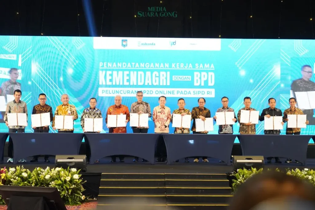 Peluncuran Surat Perintah Pencairan Dana (SP2D) SP2D Online melalui Aplikasi Sistem Informasi Pemerintah Daerah (SIPD) RI yang dilaksanakan di Bhirawa Hall Hotel Bidakara Jakarta 17 April 2025