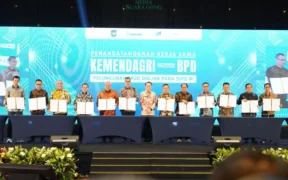 Peluncuran Surat Perintah Pencairan Dana (SP2D) SP2D Online melalui Aplikasi Sistem Informasi Pemerintah Daerah (SIPD) RI yang dilaksanakan di Bhirawa Hall Hotel Bidakara Jakarta 17 April 2025