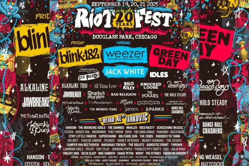 Blink-182 dan Green Day Jadi Headliner Riot Fest 2025: Perayaan 20 Tahun di Douglass Park Chicago