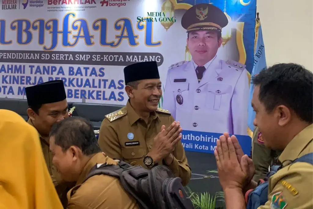 Halalbihalal dengan Guru Wali Kota Wahyu Tekankan Pentingnya Kompetensi Guru