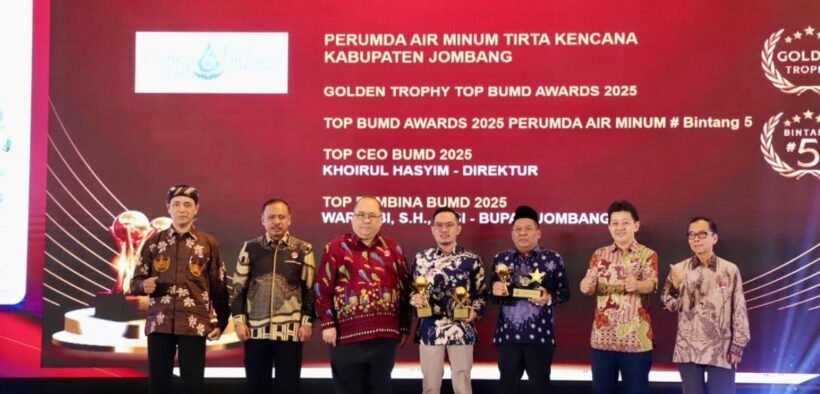 Perumdam Tirta Kencana Jombang Borong 3 Penghargaan Dalam Ajang TOP BUMD Awards 2025