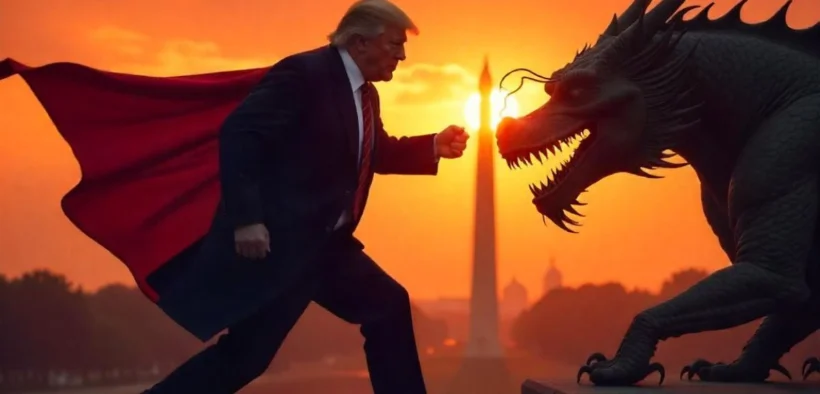 Trump naikkan tarif ke Tiongkok 145 persen (Ilustrasi oleh: Galih)