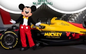 F1 kolaborasi dengan Disney dengan tema Mickey Mouse (Tangkap Layar oleh: Galih)