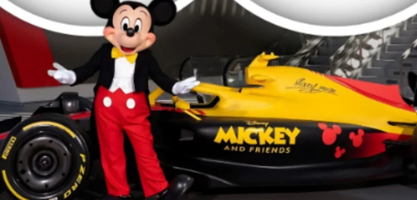 F1 kolaborasi dengan Disney dengan tema Mickey Mouse (Tangkap Layar oleh: Galih)