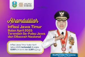 Gubernur Khofifah: Inflasi April 2025 Terendah se-Pulau Jawa dan Dibawah Nasional