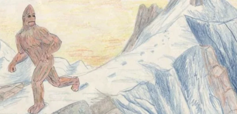 Penampakan Yeti menurut Eric Sheapton (Ilustrasi oleh: Galih)