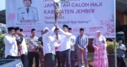 Pj. Sekda Jember Lepas 2.261 Jamaah Calon Haji di Alun-Alun Tanggul