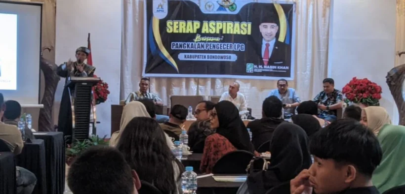 Nasim Khan Suarakan Deklarasi wadah bernama APGI (Asosiasi Pangkalan Gas Indonesia) yang menaungi pelaku usaha pengkalan LPG Bondowoso (Man/Pers)