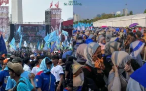 Ribuan Buruh Padati Monas di Hari Buruh: Pemerintah Janji Mitigasi PHK