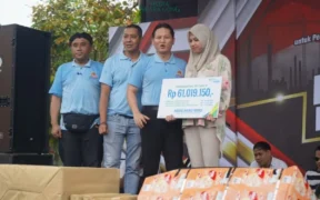 Bupati Arifin saat hadiri Peringatan Hari Buruh Internasional 2025 (May Day 2025) di pelataran Pasar Pon Trenggalek