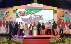 Maskot Pekan Olahraga Provinsi (Porprov) IX Jawa Timur (Jatim) 2025 yang diberi nama Saeba, resmi dilaunching Pemerintah Kota Batu (Mf/suaragong)