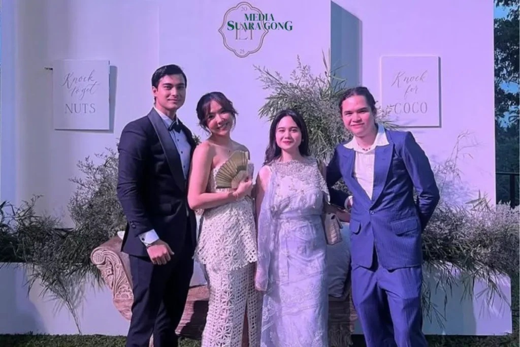 Aktor Cinta Brian dan penyanyi Gisel menjadi sorotan saat menghadiri pernikahan Luna Maya dan Maxime Bouttier