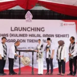 Ft : suasana launching zona KHAS (Kuliner Halal, Aman, dan Sehat) Pasar Pon yang digalakkan oleh Kementerian UMKM RI dan Pemerintah Kabupaten Trenggalek